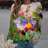 Spring And Autumn 3D Oil Paintings Printing Long Sleeve T Shirt Women Florals Graphic Pullover Harajuku Clothing Colorful Tops