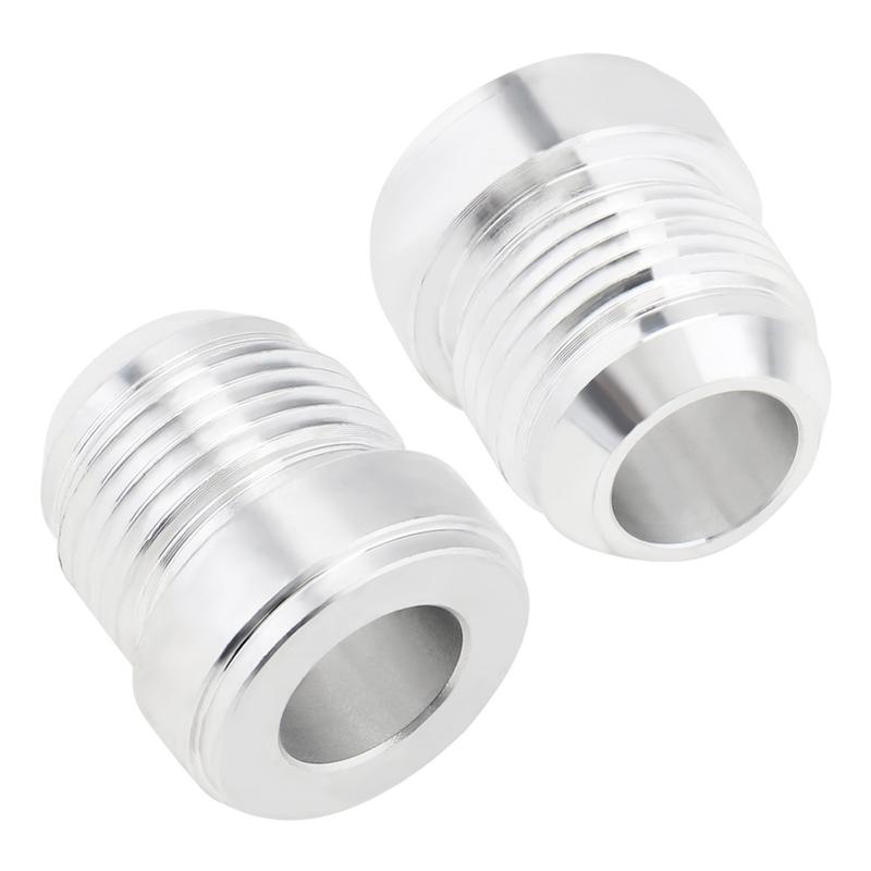 2pcs Aluminum Alloy 12AN Male Weld on Bung Fitting 12AN Male Flare Weldable Fuel Tank Fitting Adapter Connector