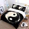 Abstract Yin Yang Art Decor Bedding Set with 1 Duvet Cover 2 Pillowcases Single Double King Queen, Gift