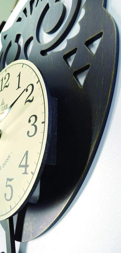 Настенные часы KI Japan Сова, Синие, 42 x 25 см (Стильный антикварный вид с эффектом потертости, без стекла)