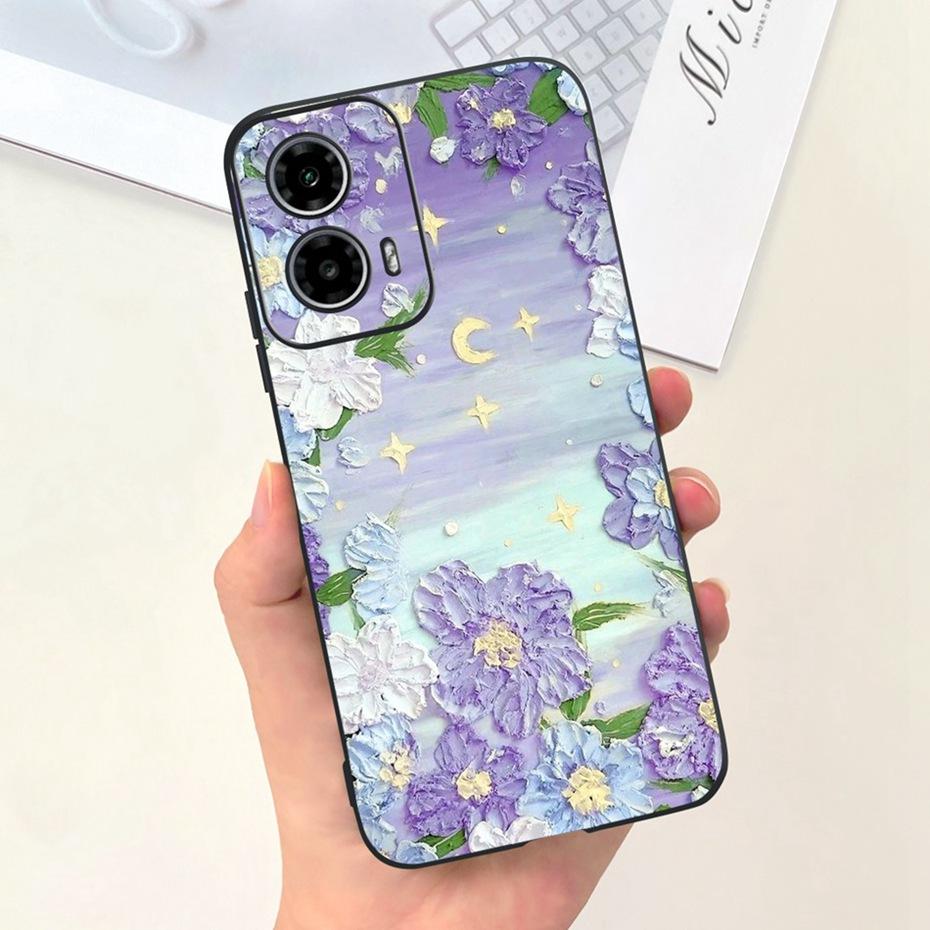 Новый модный чехол 2024 года для Motorola Moto G24 G34 Черный силиконовый мягкий защитный задний чехол для чехлов телефонов Moto G24 G34 4G 5G