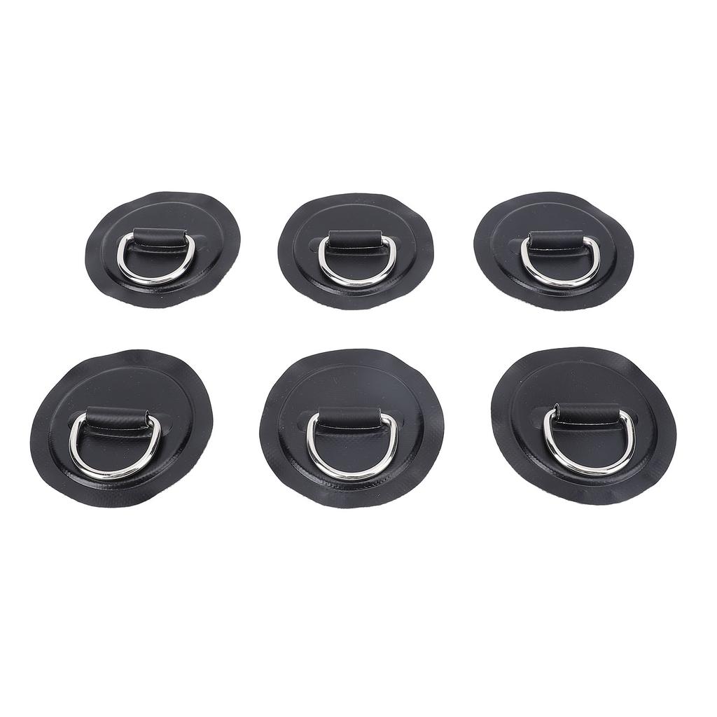 Stainless Steel D Ring Patch Kit PVC Paddle Board D Rings with Rope Hooks for Kayak Inflatable Boat