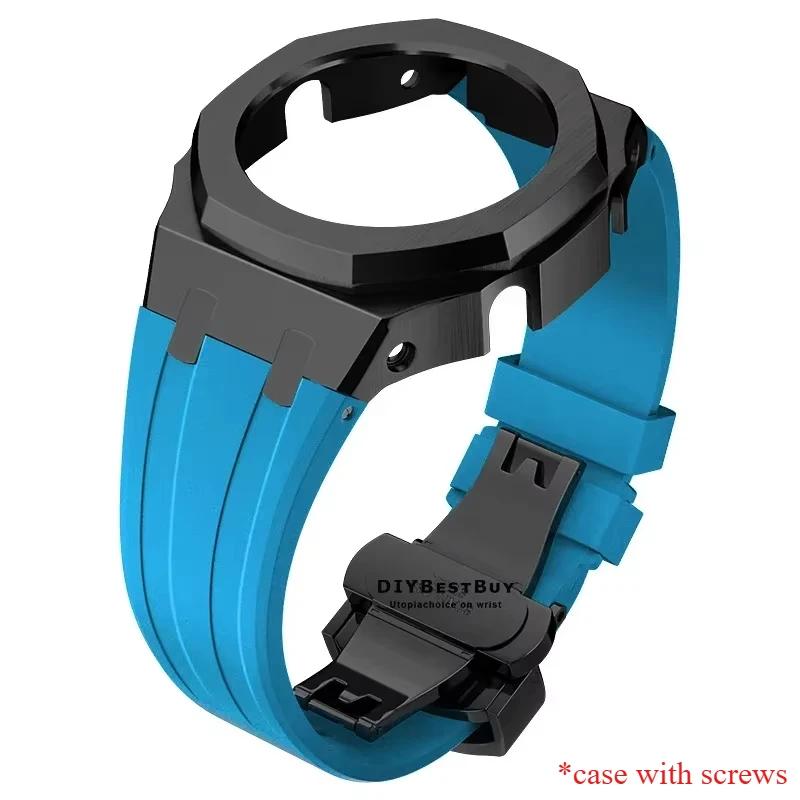 Металлический корпус 4-го поколения Безель Рамка GA2100 GAB2100 Casioak Мод Кит Модификация Рамка Для GA2110 Металлический Резиновый Ремешок Аксессуар Оптом