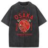 Osaka Dotonbori Drunken Octopus Vintage Graphic T Shirts Japanese Style Street Food Lover Tshirt Cotton Short Sleeve Tees