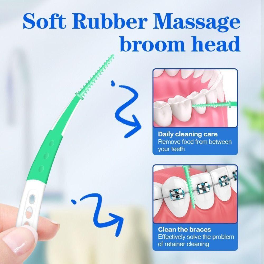 60Pcs Silicone Tooth Cleaning Brush 60Pcs Tooth Brush New Interdental Brush Oral Cavity