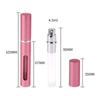 1pc 5ml Portable Perfume Bottle Mini Metal Sprayer Refillable Aluminum Empty Glass  Atomizer Travel Women Cosmetic Containers