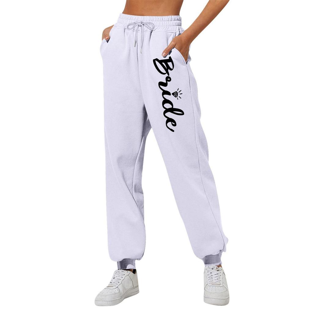 Женские повседневные модные спортивные штаны с мелким принтом повседневные брюки