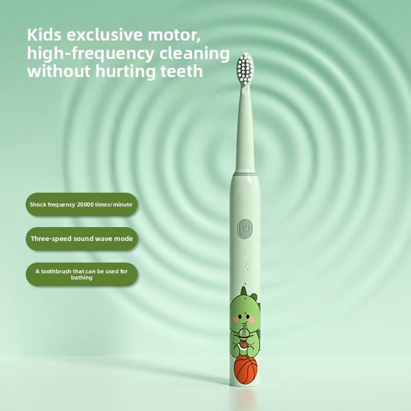 Children's Electric Toothbrush DuPont Antibacterial Soft Bristle Brush Head USB Charging Safe and Waterproof for Children