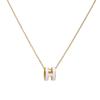 Women's Titanium Steel H Letter Necklace - Elegant Fashion Design Clavicle Chain