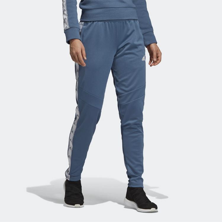 Adidas Спортивные трикотажные длинные брюки с цветными блоками, женские плавки, синие FK9010