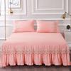 Modern Minimalist Lace Bed Skirt Princess Style Skin Friendly Cotton Non Slip Bedspread Household Bed Skirt Three Piece Set