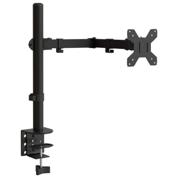 Monitor Mount - VESA - Black - Height Adjustable - Easy Installation - Sturdy Steel