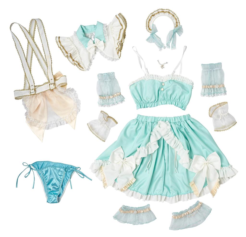 Clearstone Enako Collaboration Косплей Хэллоуин Годовщина Сделано Отдельно Зеленый Женский