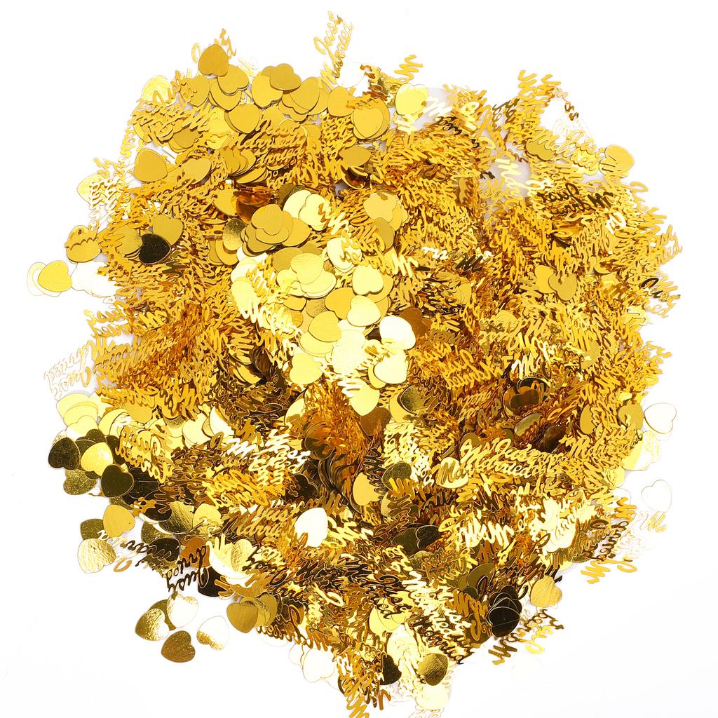 Just Married Confetti Wedding Valentine"s Day Decoration Scatter Sprinkles Sequins 100gGold