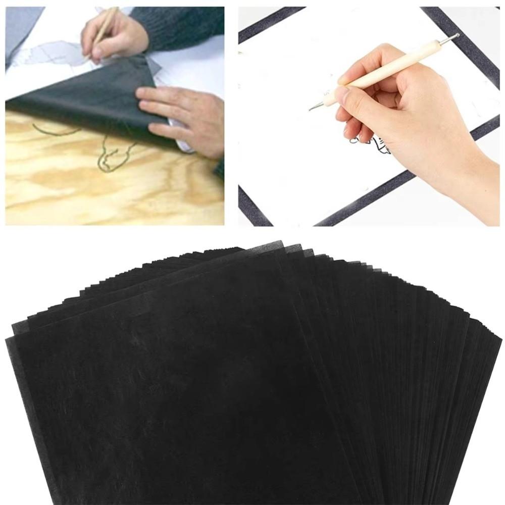 50/10Pcs A4 Carbon Copy Paper One Side Coated Finance Copy Paper Drawing Transfer Office Supplies