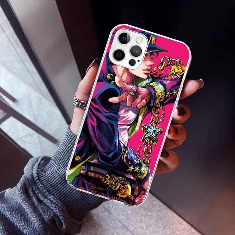 JoJo's Bizarre Adventure Kujo Jotaro Phone Case For iPhone 17 Air 11 13 Mini 14 15 Plus 16 12 Pro Max 16E SE 7 8 Pattern Soft TP