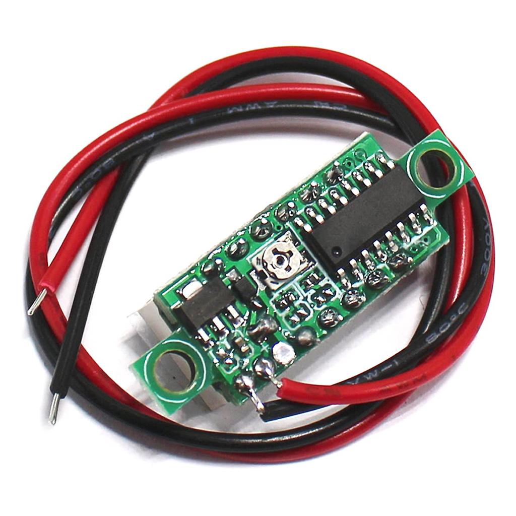 Цифровой светодиодный набор Samcos для проверки напряжения цифровым дисплеем для тестирования цепей постоянного тока, вольтметр, 2-проводной, 0,28 дюйма, 2,5 В-30 В, 5, красный,