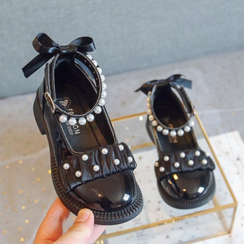 Весна новая кожаная обувь для девочек на мягкой подошве детская обувь модные туфли Мэри Джейн одинарная обувь для девочек противоскользящие туфли принцессы для девочек