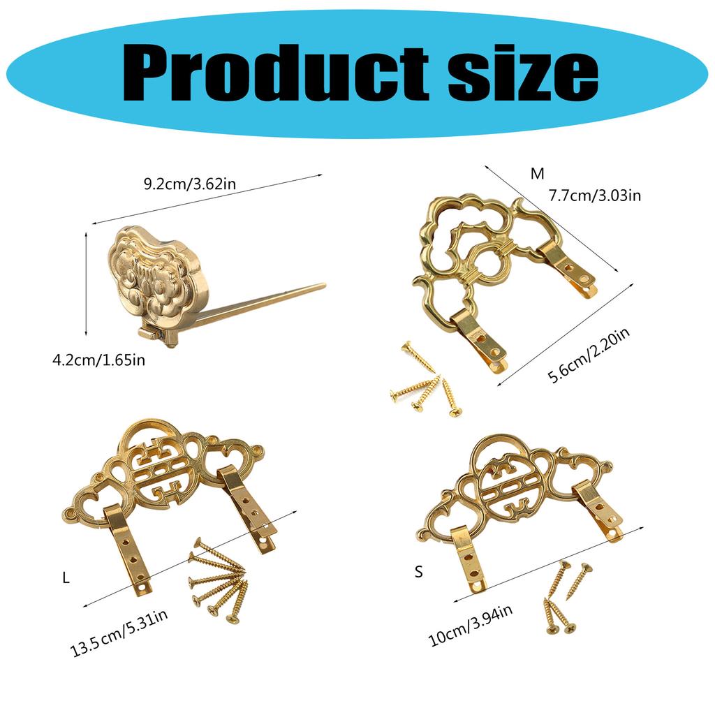 Antique Chinese Style Brass Hook for Mirrors and Frames Heavy Duty Copper Wall Hanger