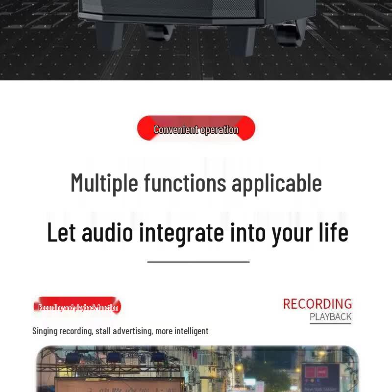 Malata Thunder M+9095A 8-inch Portable KTV Trolley Speaker (CN version)