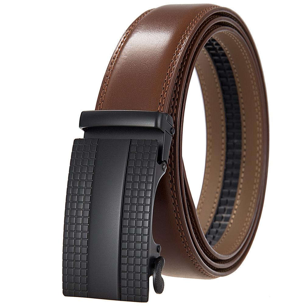 1 шт. Модный деловой ремень, ремень для мужчин, двухслойный ремень, ремень с автоматической пряжкой Ly36-35653-1