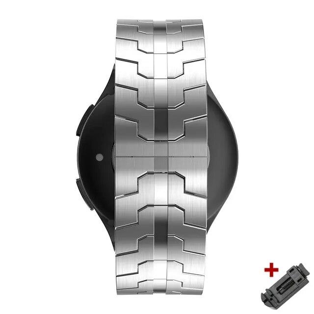 Ремешок из нержавеющей стали 20 мм 22 мм для Samsung Galaxy Watch 6 Classic 43 47 мм 4 5 pro 40 44 мм 45 мм браслет для Huawei 4 Pro GT 3 2e