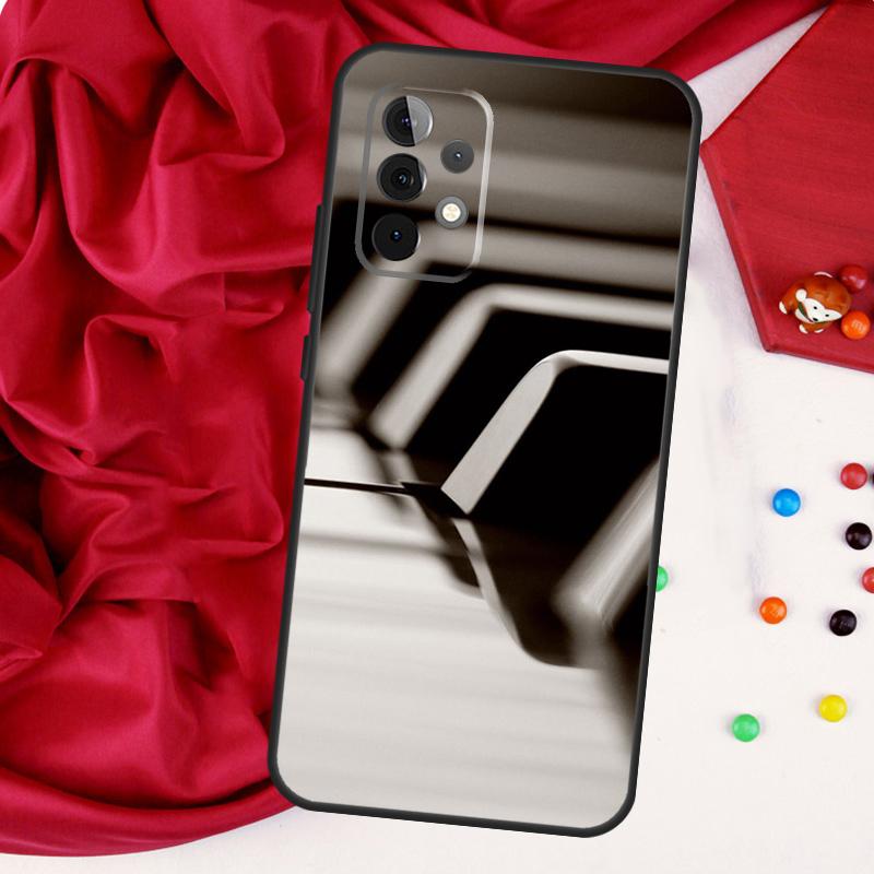 Клавиатура с дизайном клавиш пианино Для Samsung Galaxy A15 A55 A53 A33 A35 A22 A32 A52 A54 A34 A14 A56 A36 A26 A16 A05 A06 Чехол