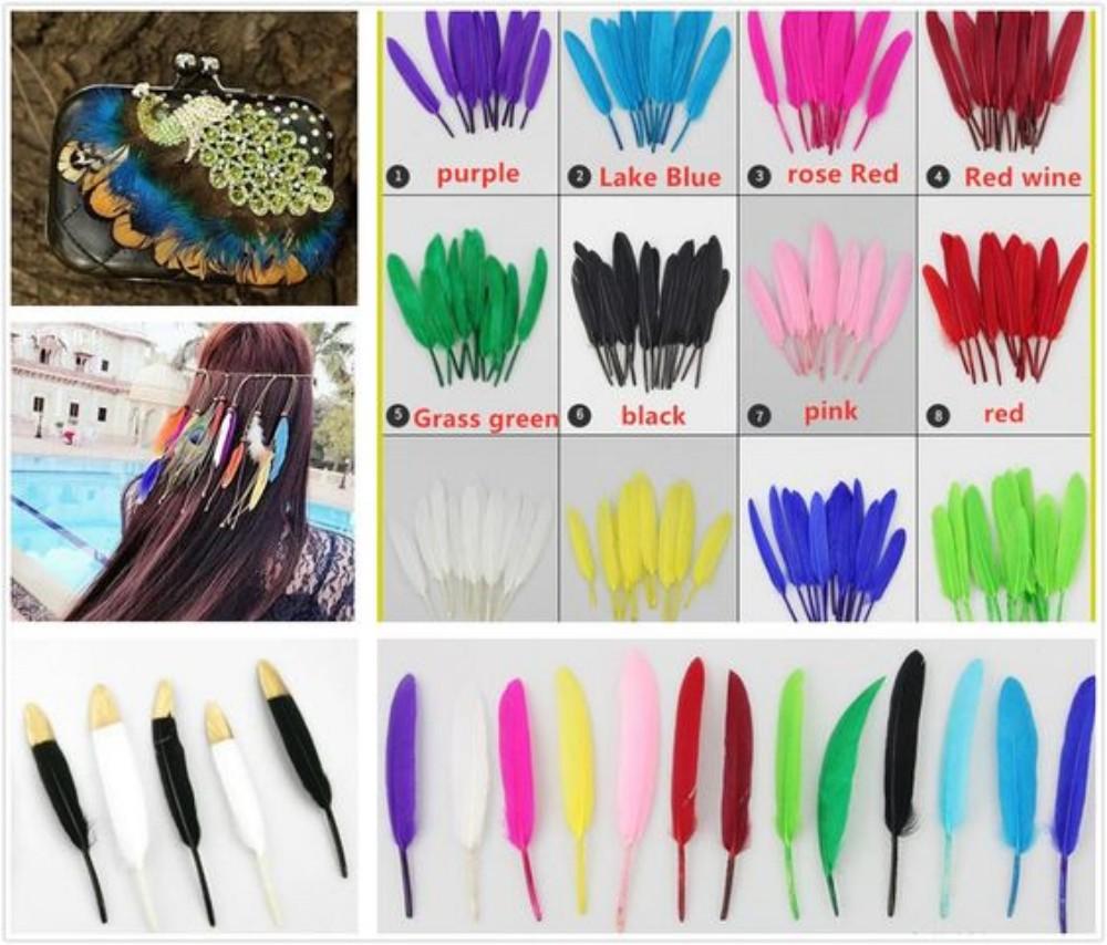 Natural Goose Feather 10-15cm Colorful Feather for Crafts DIY Jewelry Headress Carnival Dream Catcher Plumes Decor