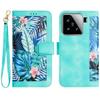 For Xiaomi 15 Case PU Leather Floral Phone Cover with Card Slots