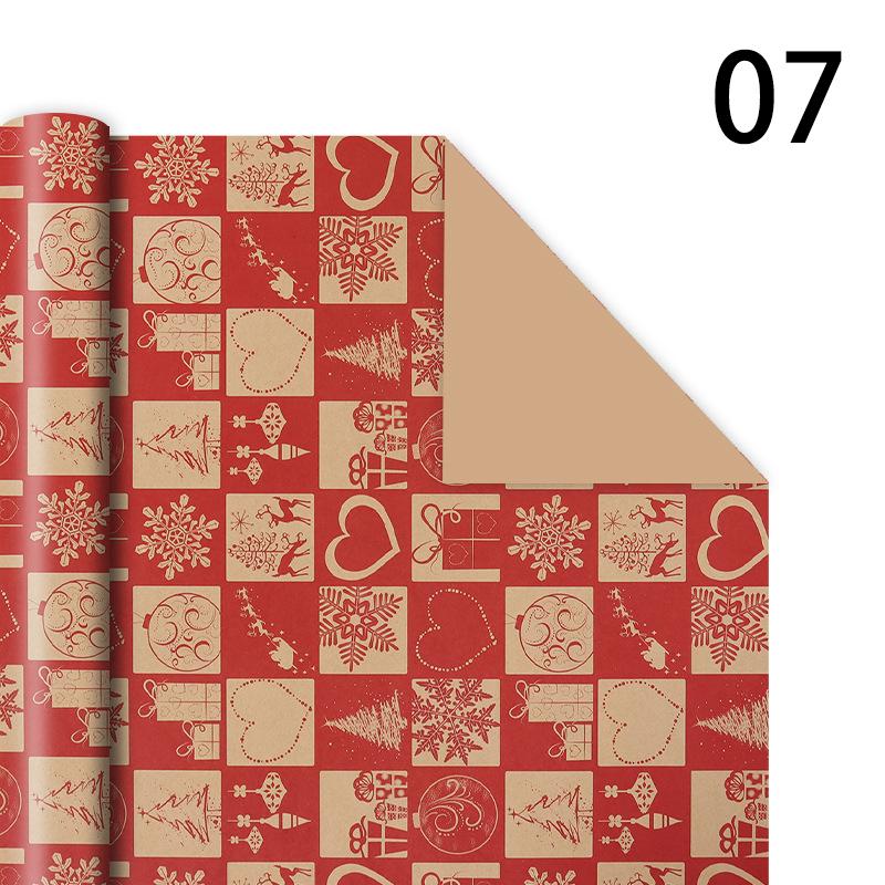 76x50cm Christmas Gift Wrapping Paper Birthday Party Wedding DIY Craft Paper Xmas Tree Snowflake Print Gift Box Packaging Papers