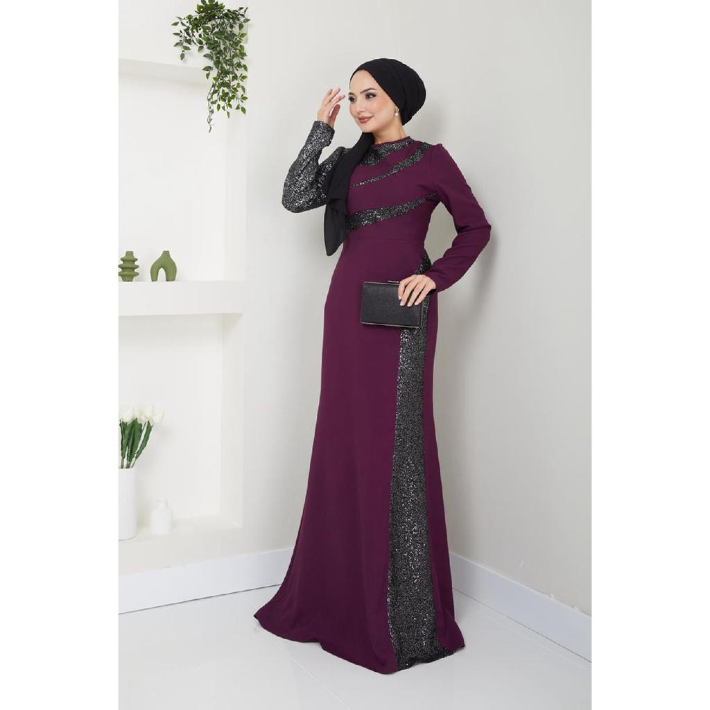 Женская одежда Вечернее платье Модное платье-рыбка с пайетками 2710 Черный