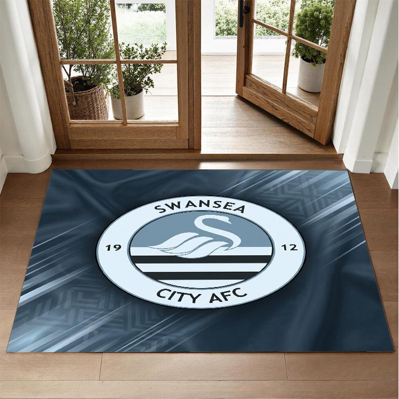 Swansea City Design Crystal Velvet Rug Soft Decorative Mat for Bedroom Entrance