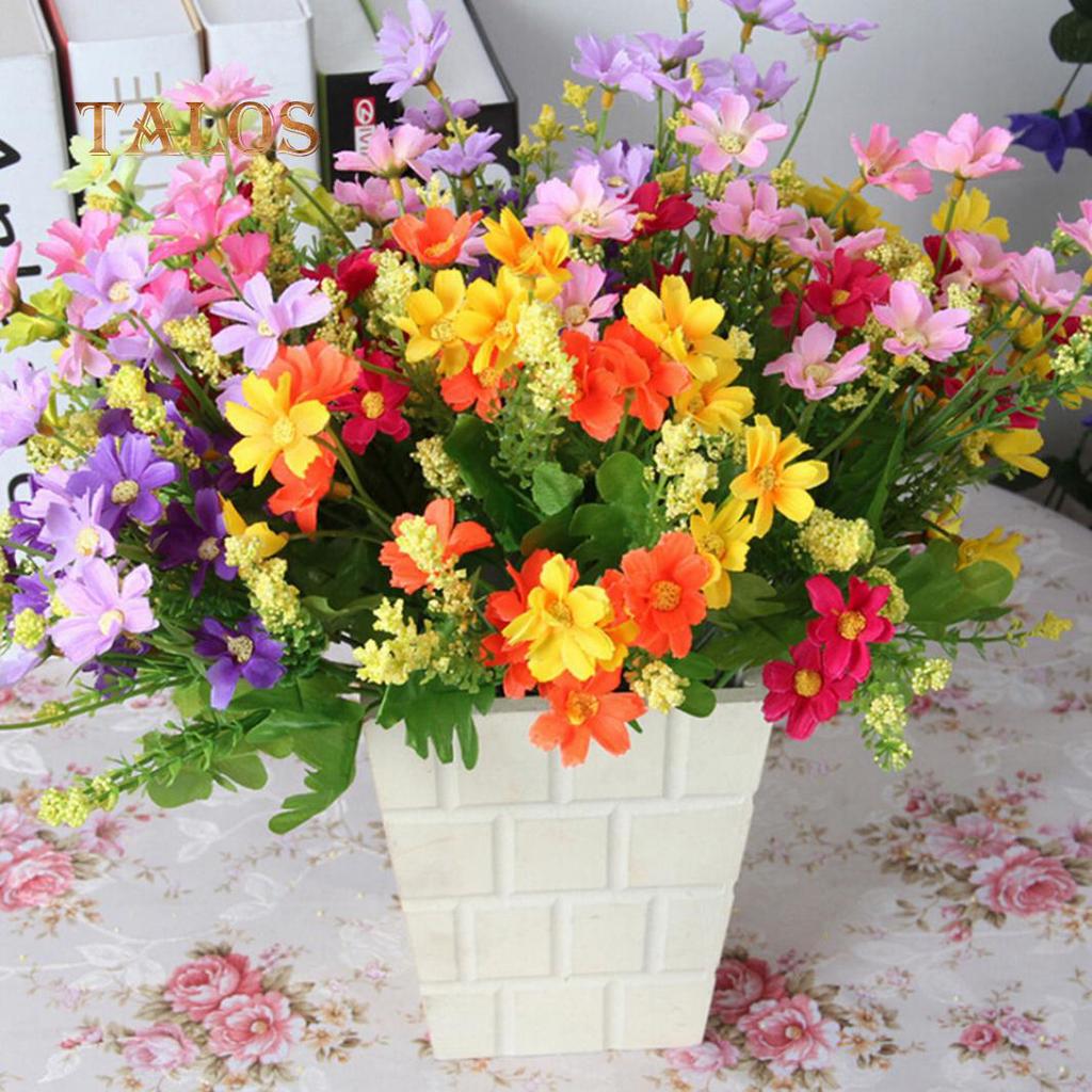 1 Bouquet 28 Heads Artificial Fake Flower Home Coffee Shop Wedding Decor