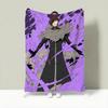 Anime B-Bleach Throw Lightweight 240g Flannel Blanket Soft Skin-friendly for Summer Cooling