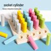 Montessori Sensory Integration Cylinder Peg Toy: Early Learning Educational Building Blocks for Kids.