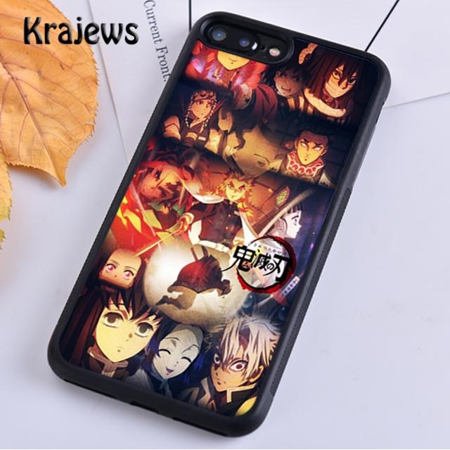 Чехол для телефона Krajews Kimetsu no Yaiba с персонажами для iPhone 14 5 SE 6s 7 8 plus XR XS 11 12 13 pro max Samsung S21 S22ultra