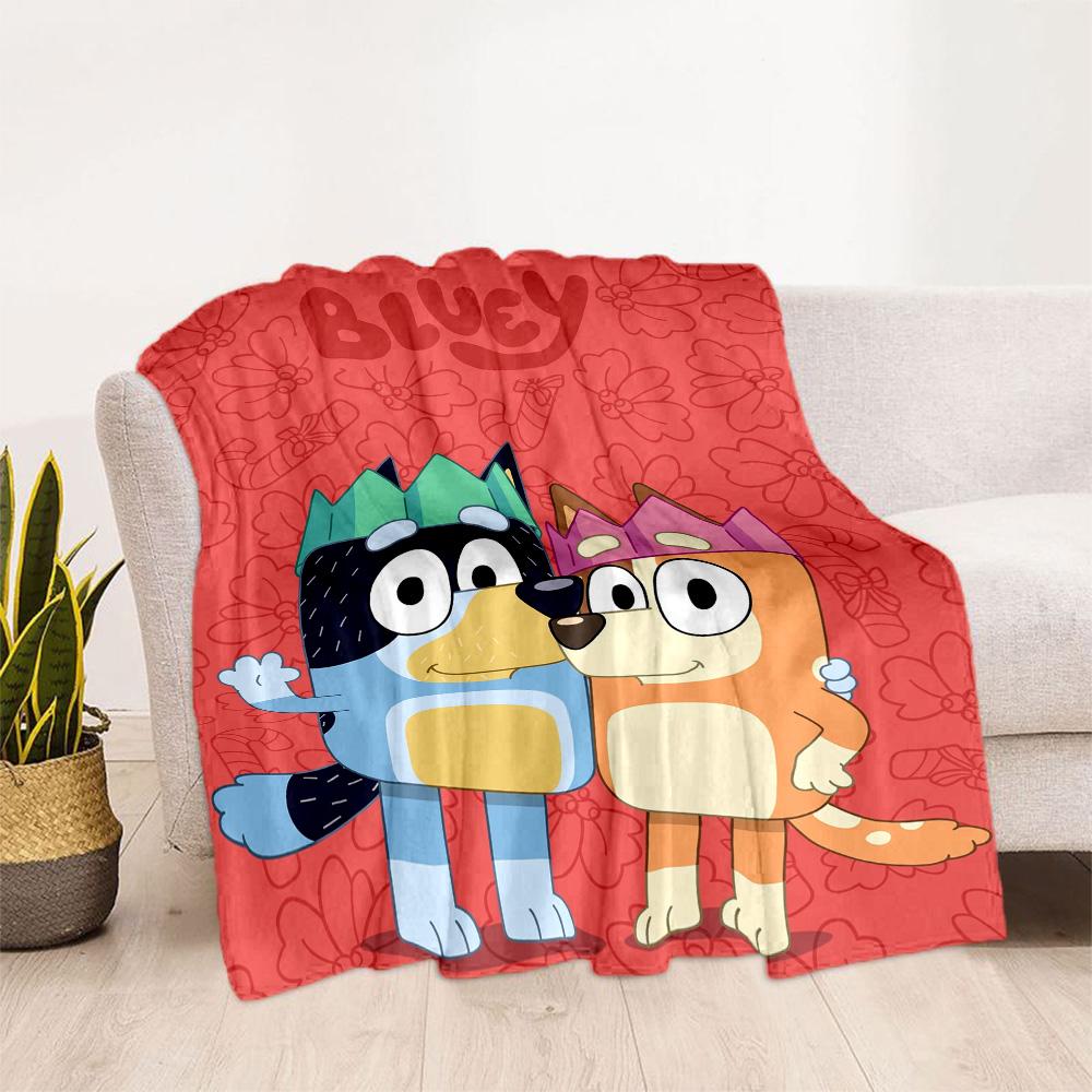 Bluey Bingo Adventure Blanket Soft Warm Cozy Perfect for Couch Livingroom Office for All Occasions Digital Print Birthday Christmas Gift Blanket