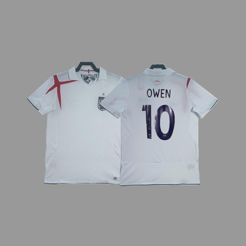 Vintage jersey Owen Rooney Beckham Lampard Gerrard classic football jersey England national team jersey