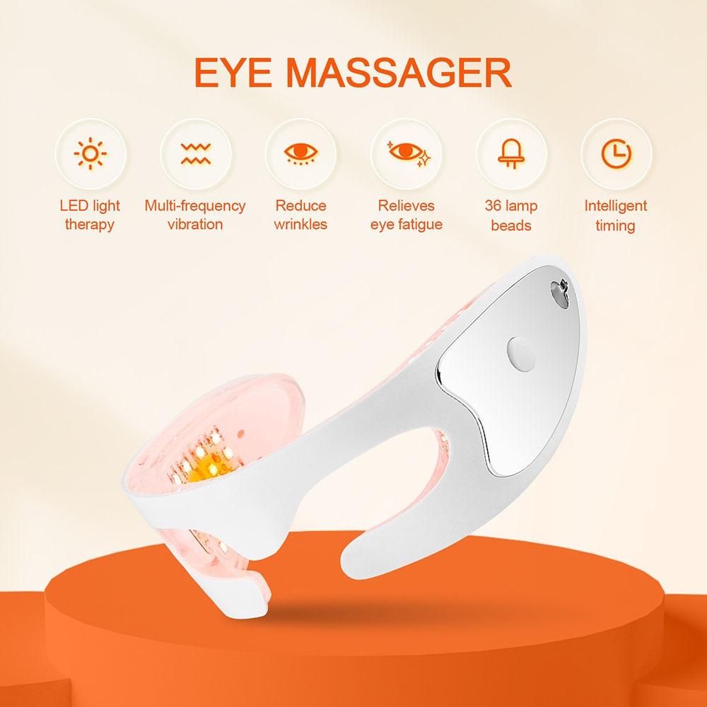 Electric Eye Massager Red Light Eye Fatigue Relief Massager Vibration Massage Eyes Relaxation Massager Glasses