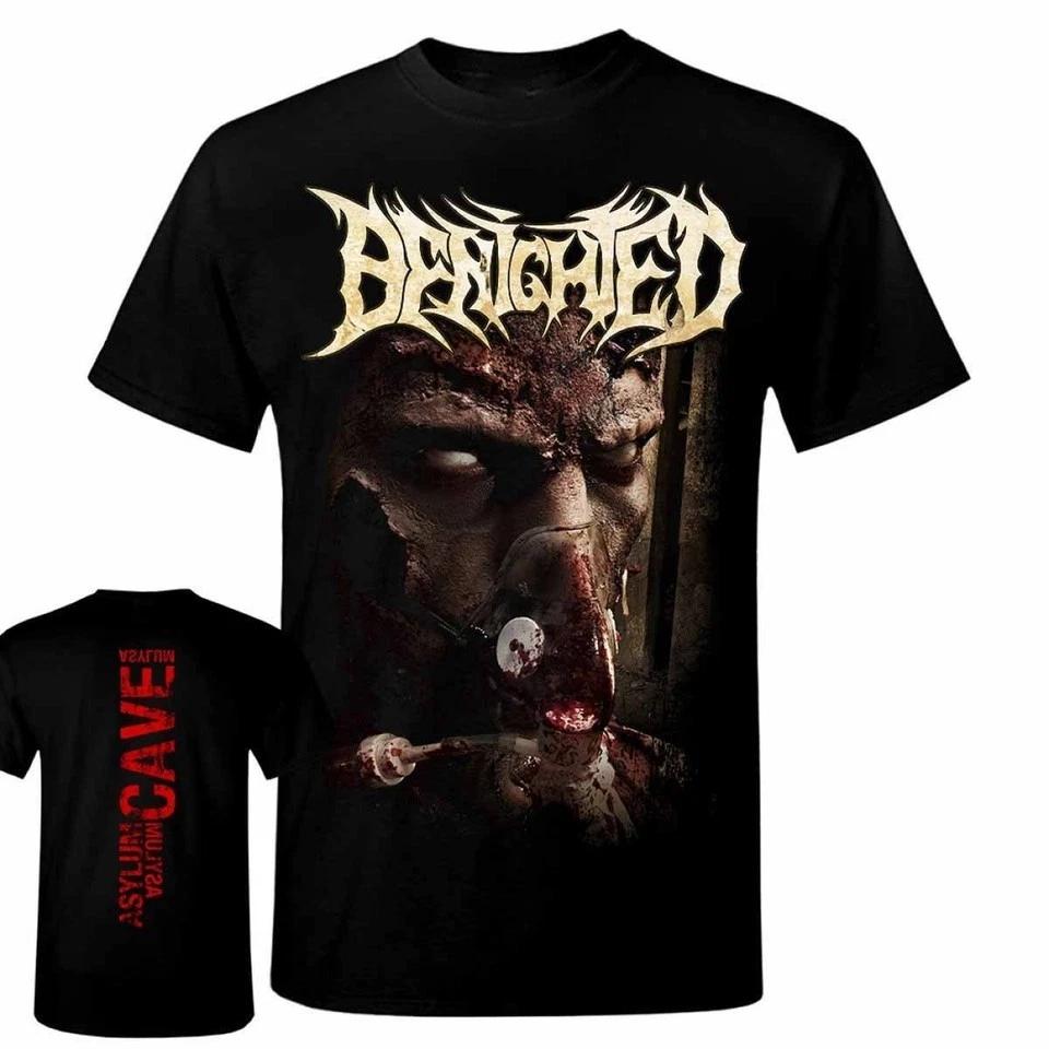 2 стороны Benighted Band Убежище Пещера Футболка Черная Унисекс S-5XL E2013