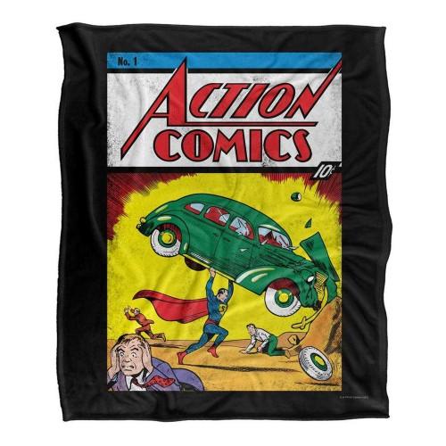 Superman Action Comics Issue 1 Cover Silky Supersoft Blanket