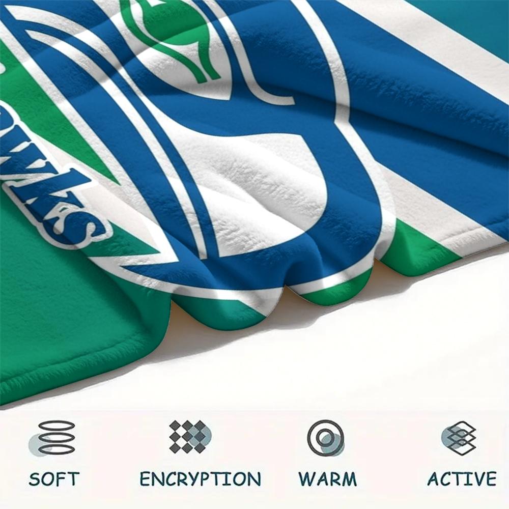 Фланелевое одеяло с принтом Seattle Seahawks, Высококачественное, Удобное для всех сезонов, Декор для дома, Тепло и уют, Идеально для рождественских подарков