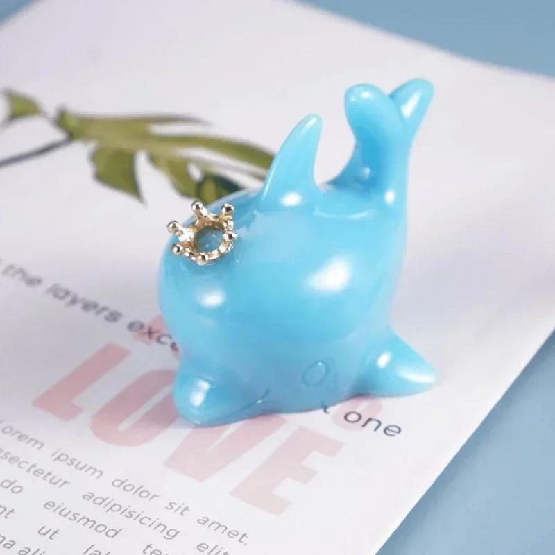 3D Мультяшный Дельфин Силиконовая Форма Милое Животное DIY Кристальная Эпоксидная Смола Инструмент для Изготовления Украшений Декорирования