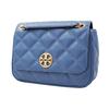 Tory Burch TB Willa Caviar Leather Quilted Chain Commuter Messenger Bag Women bags Blue 82368-457