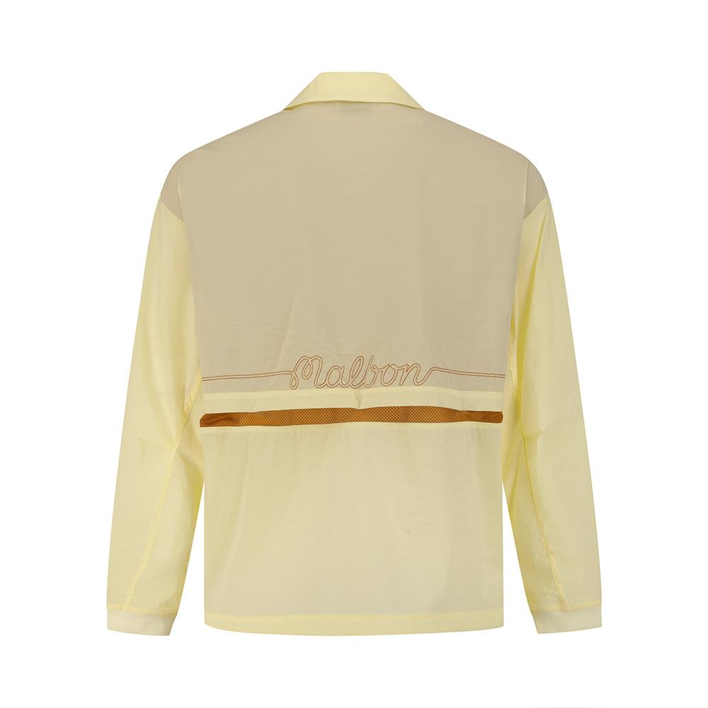 Malbon Golf Crinkle Open Collar Jacket Lemon Yellow (Man)