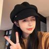 Beret Hat for Women Fashionable Autumn and Winter Style Versatile British Style Duck Bill Newsboy Hat Face Promoting Small Octagonal Painter Hat