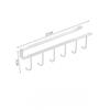 Kitchen Iron Seamless Nail Free Hook Cabinet Storage Rack Multi-functional Wardrobe Row Hook Arrangement Rack