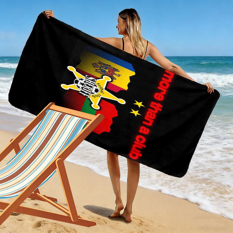 FC Sheriff logo Print Beach Towel, Large Soft Quick Dry Towel for Beach Camping Swimming