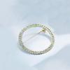 Women Men Silver Color Crystal Rhinestone Round Circle Corsage Accessories Brooches Pins Jewelry