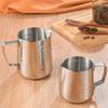 Stainless Steel Latte Art Cup with Scale Frother Pitcher Household Measuring Cups  Barista